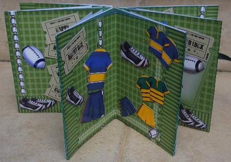3D Rugby Carousel Card Kit by Sandra Wales