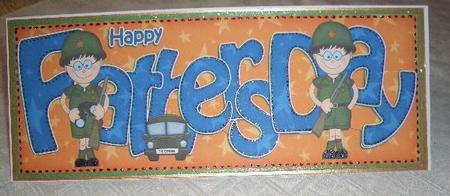 Fathers Day Large Dl Card N 3D Decoupage by Sandra Wales