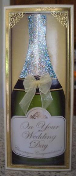 Large Dl Wedding Champers in a Box Quick Card 3D Decoupage by Sandra Wales