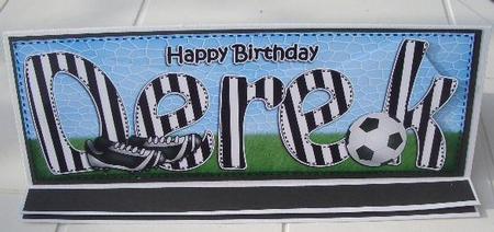 Birthday Derek Large Dl Card N 3D Decoupage by Sandra Wales