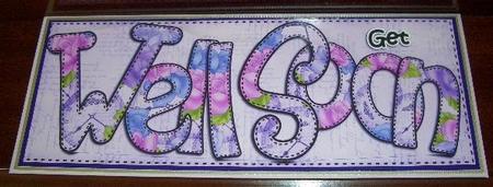 Get Well Soon Large Dl Quick Card 3D Decoupage by Sandra Wales