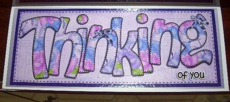 Thinking of You Large Dl Quick Card 3D Decoupage by Sandra Wales