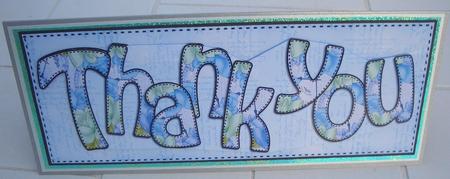 Large Dl Thank You Card & 3D Decoupage by Sandra Wales