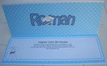 13th Birthday Roman Matching Large Dl Insert by Sandra Wales