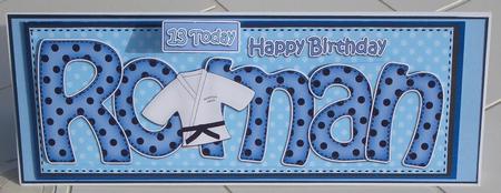 Large Dl 13th Birthday Roman Card & 3D Decoupage by Sandra Wales