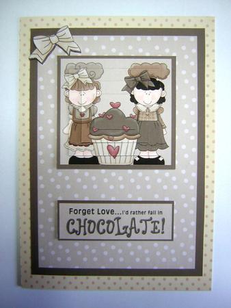Forget Love, Chocolate Lovers Card Front by Sandra Carlse