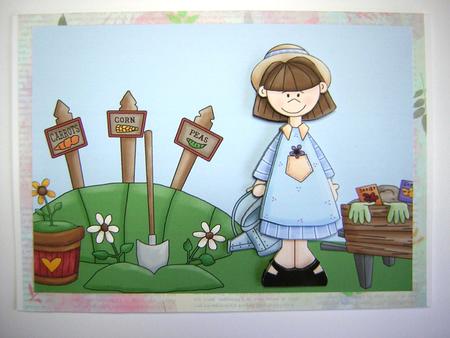 The Gardener Card Front by Sandra Carlse