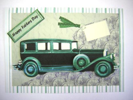 Vintage Green Motor Car by Sandra Carlse