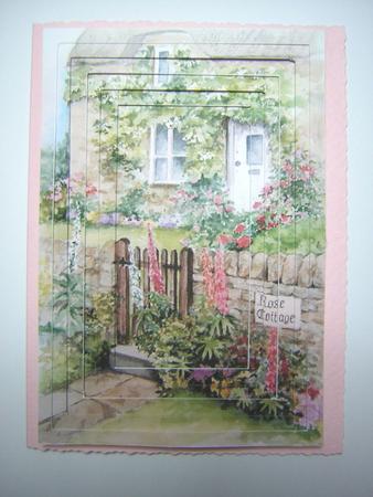 Rose Cottage in Watercolour by Sandra Carlse