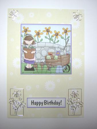 Little Gardening Girl - Pyramid by Sandra Carlse