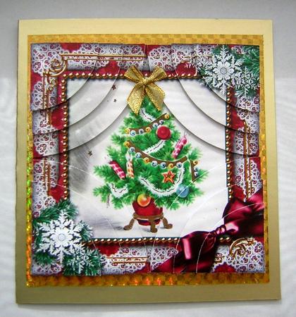 The Tree Snow All 4 Rounded Corner Card Front by Sandra Carlse