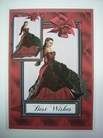 Scarlet Lady Quick Card by Sandra Carlse