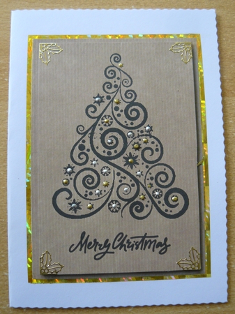 Kraft Paper Christmas Stamp Topper Bumper Kit by Sandy Kingdon