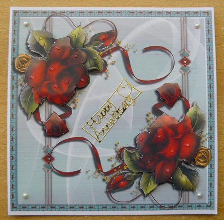 Beautiful Art DecoBirthday Roses  Mini Kit by Sandy Kingdon