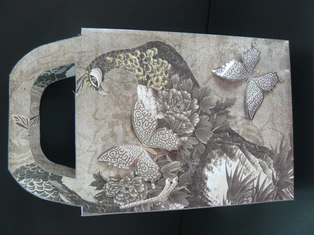 Vintage peacock gift bag 4 by Sandy Kingdon