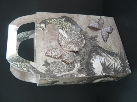 Vintage peacock gift bag 4 by Sandy Kingdon