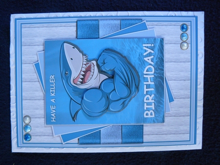 Killer shark Birthday  by Sandy Kingdon