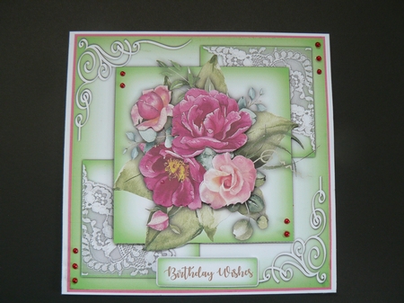 4, Beautiful 8x8 Flower Delights by Sandy Kingdon