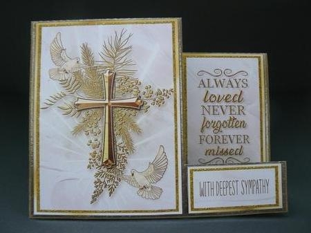 Easter & Sympathy Dove Cross Side Step by Sandy Kingdon