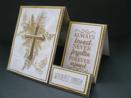 Easter & Sympathy Dove Cross Side Step by Sandy Kingdon