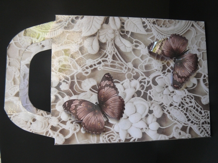 Coffee lace gift bag 23 by Sandy Kingdon