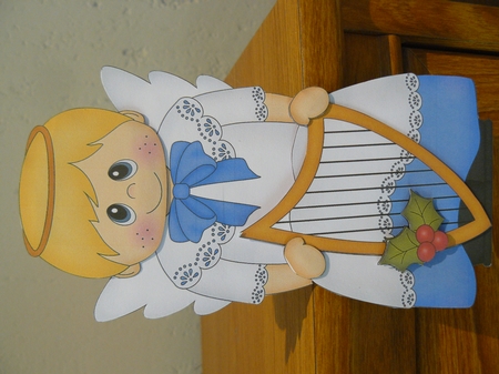 3D on the Shelf Card Kit - Christmas Nativity Boy Angel by Sandy Kingdon