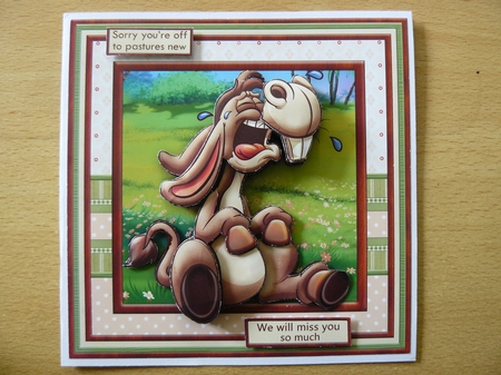 Pastures New Leaving Retirement Humorous Birthday Mini Kit by Sandy Kingdon