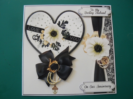 8x8 mono chrome love you Valentine mini kit by Sandy Kingdon