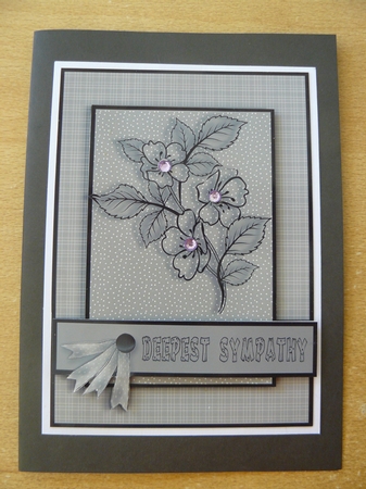 Subtle Sympathy Card Topper by Sandy Kingdon