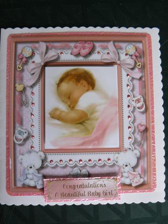 Congratulations a Beautiful Baby Girl by Sandy Kingdon