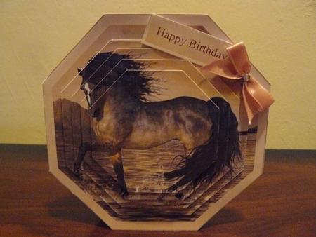 Horse Octagonal Pyramage by Sandy Kingdon