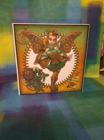 8x8 Ickle Steampunk Fairy Green by Sara Turner