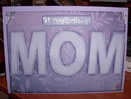 A5 Elegant Metallic Words Quick Card with 3D Decoupage by Sarah Carpenter