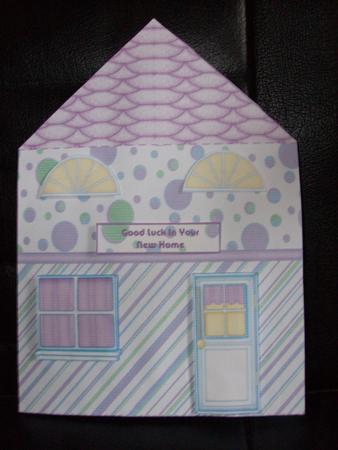 New Home House Shaped Card Optional Layers by Sarah Carpenter