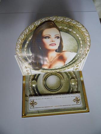 Art Deco Lady Pearl (silver) Mini Easel by Sarah Cope