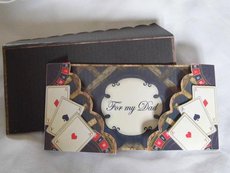 Black Roulette for My Dad Fancy Lattice 3D Card Kit by Sarah Cope