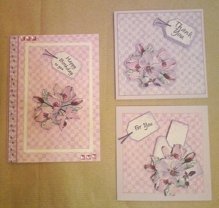 Floral Notes Kit with 3D Decoupage by Sarah Coulson