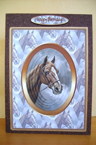 Horse Pyramid Card Front by Sarah Coulson