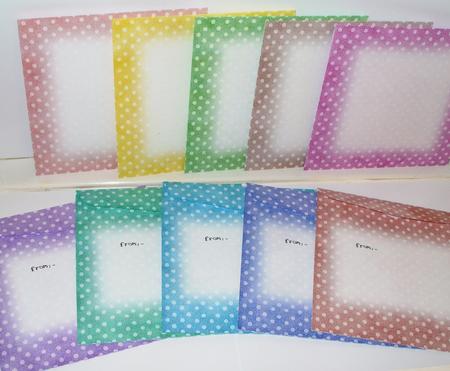 Bumper Value Pack of Square Envelopes in Shabby Summertime Colours by Sarah Coulson