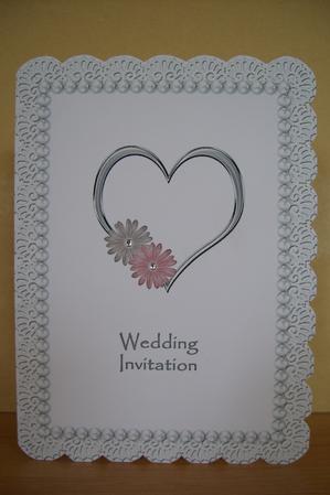 Silver Heart Wedding Invitation by Sarah Coulson