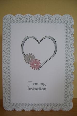 Silver Heart Evening Invitation by Sarah Coulson