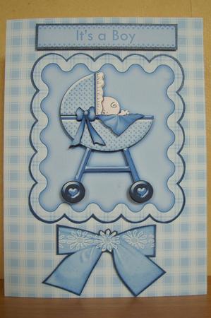 New Baby Boy Decoupage Card Kit by Sarah Coulson