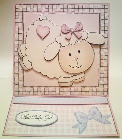 Little Lamb Easel Card Kit with 3D Decoupage by Sarah Coulson