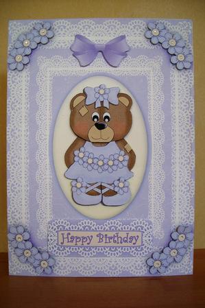 Lilac the Ballerina Bear 'n Lace by Sarah Coulson