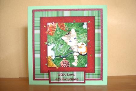 Mischievous Christmas Kitty by Sarah Coulson