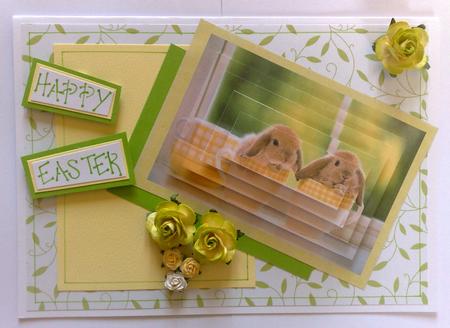 Easter Bunnies in Teacups Pyramid by Sarah Evans