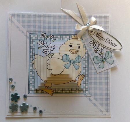 Little Chick Quick Card with Pyramage by Sarah Evans