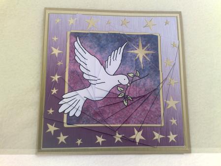 Xmas Dove 8 x 8 Kit with Twisted Pyramage by Sarah Evans
