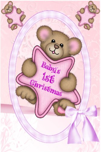 Baby Girls First Christmas Decoupage by Sarah Geaney