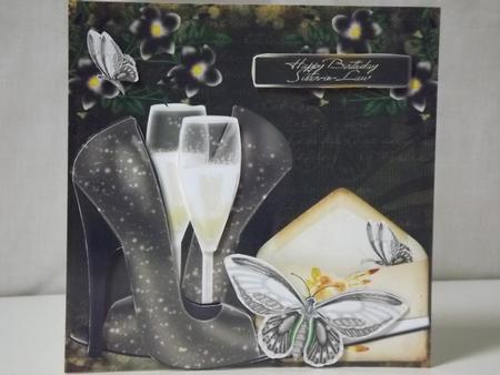 Birthday Anniversary or Other Shoe and Champagne Kit by Sarah Gregory